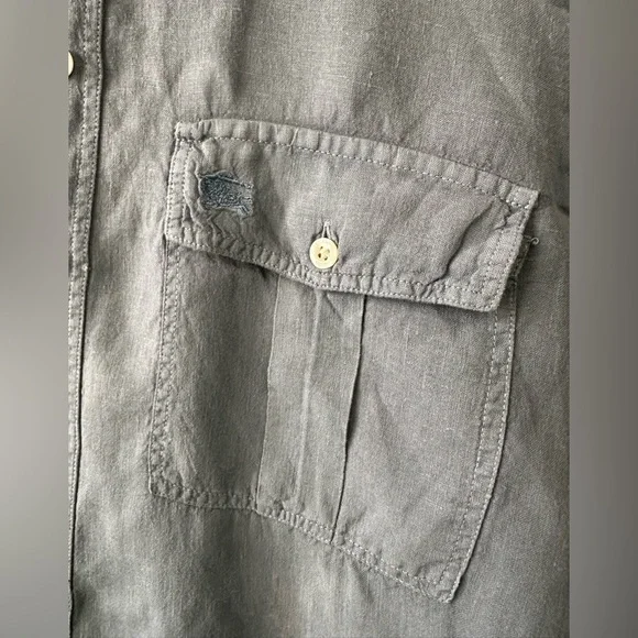 Burberry light blue button down mens shirt size L